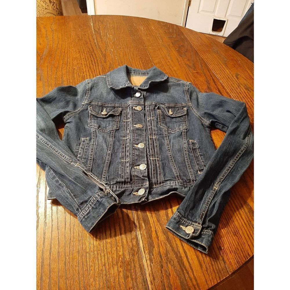 Small Amethyst Jeans Cropped Denim Blue Jean Jacket